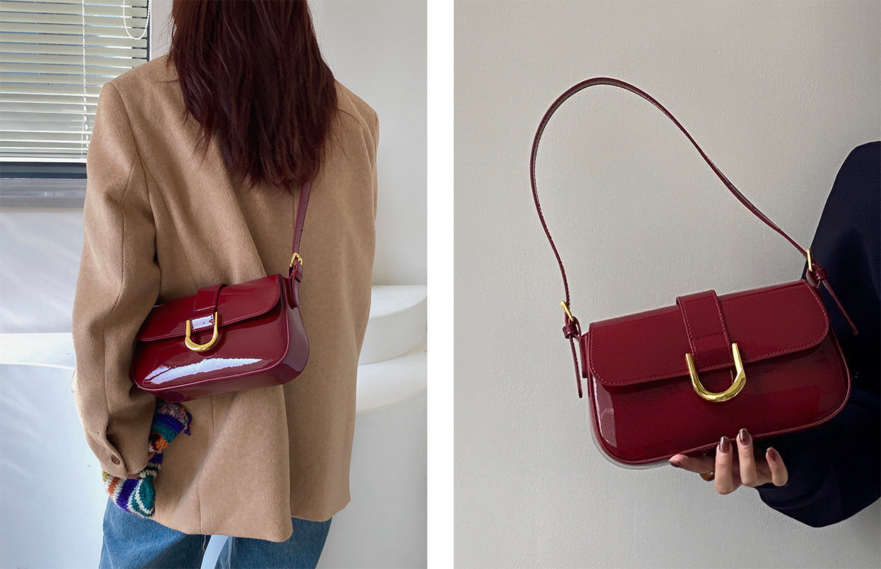 High-grade Patent Leather Shiny Bag Women's