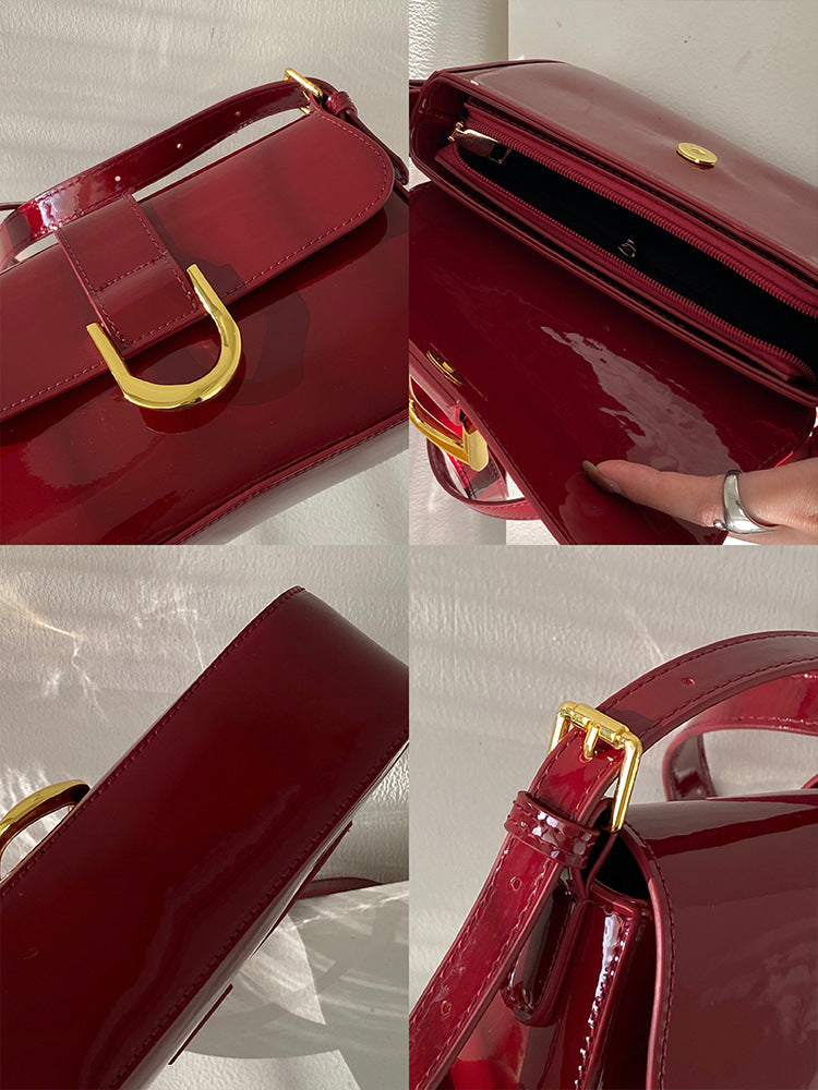 High-grade Patent Leather Shiny Bag Women's