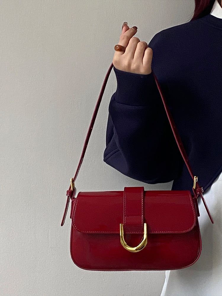 High-grade Patent Leather Shiny Bag Women's