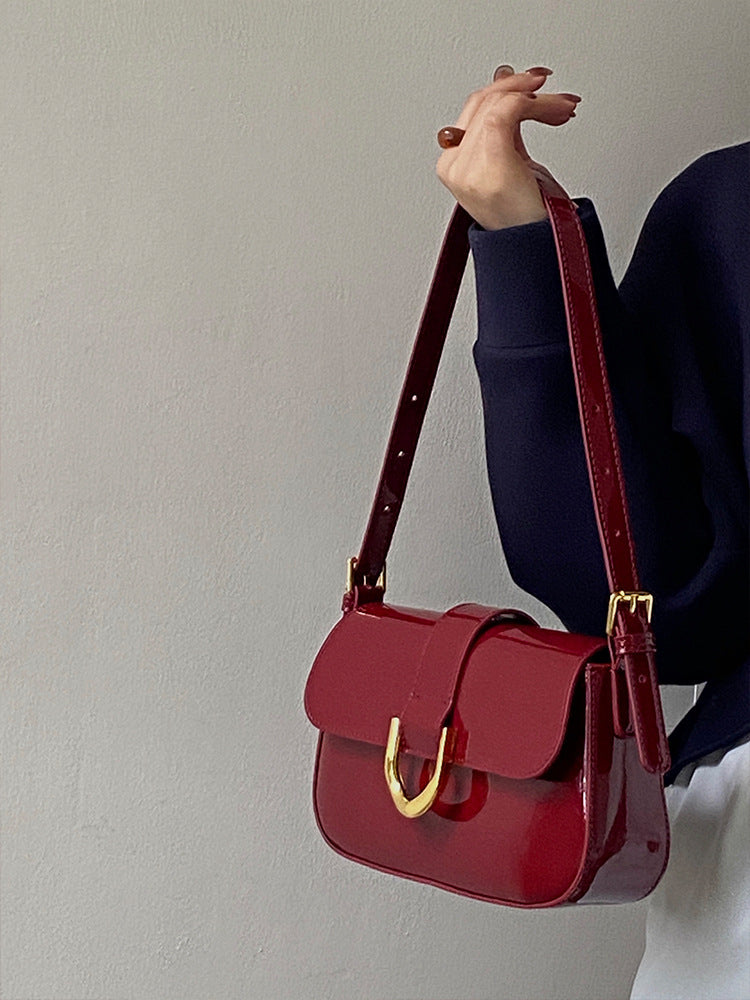 High-grade Patent Leather Shiny Bag Women's