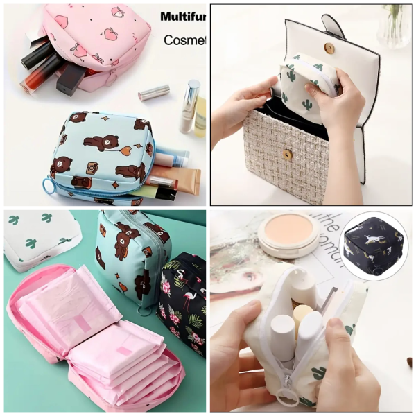 Women Portable Pouch Napkin Cosmetic Bags Organizer